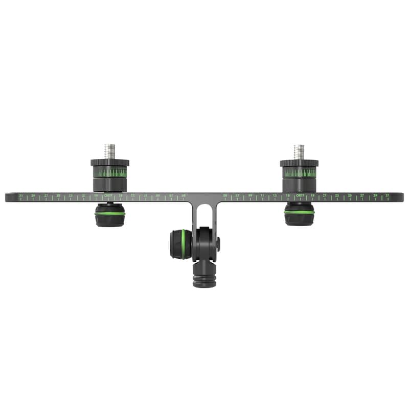Gravity Cases MS STB 01 PRO Stereo Array 2 Microphone Bar Mount Stand image 1