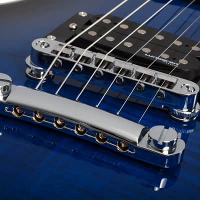 Schecter 2593 Left-handed Solo-II Supreme See Thru Blue Burst image 18
