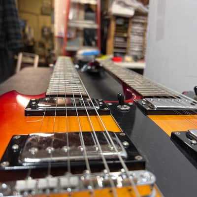 Galveston Double Neck Guitar  Cherry Red 6 string &12 string image 7