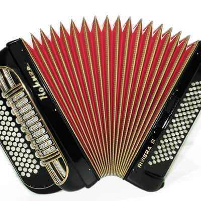 Hohner Riviera III 5 Row Lightweight Button Accordion 96 Bass made in Germany, C Griff, New Straps and Soft Bag, Original Accordeone de Botones, 2714 image 5