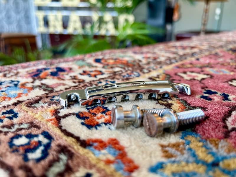 1960's Chrome Gibson Wraparound Bridge Les Paul Junior SG TPBR 8513 12809 Lightning Bar image 1