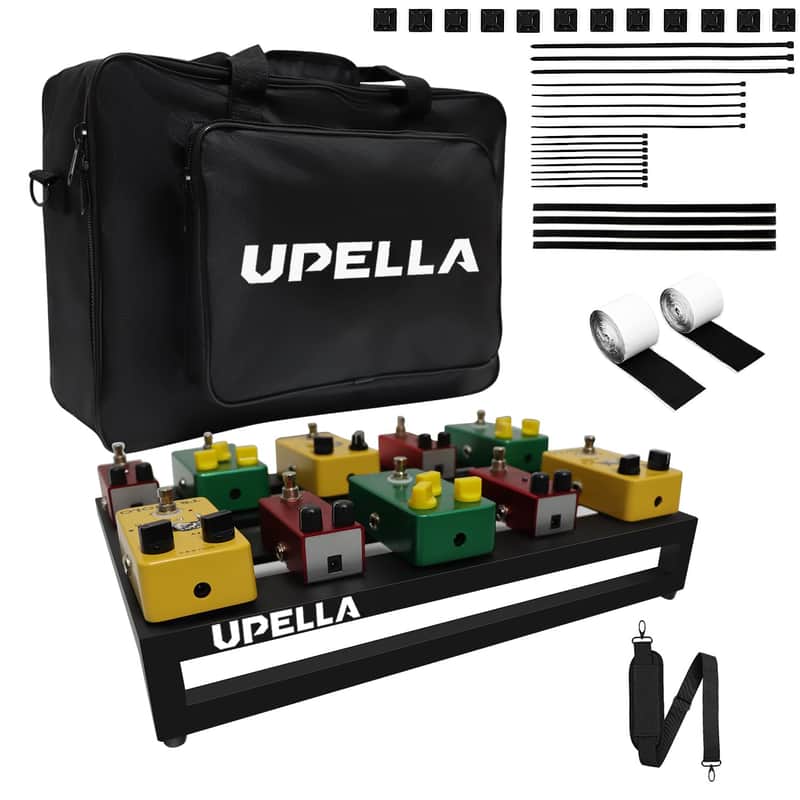 Guitar Pedal Board Aluminum Guitar Effect Pedal Board 18'' X 12.5'' Guitar Effects Pedalboard Accessories With Carrying Bag image 1
