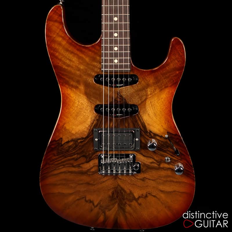 Tom Anderson Drop Top HSS Figured Walnut Honey Burst Shaded Edge image 1