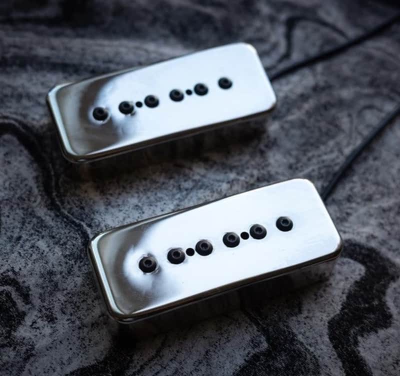 Landline Obelisk P90 Pickup Set - Neck and Bridge - Chrome - Hand Wound in USA