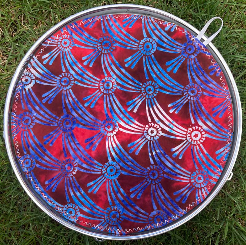 12" reversible Drum Bunny cotton drum cover - partial mute - dampener - compare to Big Fat Snare Drum Quesadilla, Drum Tortilla image 1