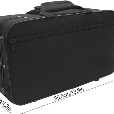 Clarinet Case, Oxford Cloth Clarinet Gig Bag with Accessory Compartments, Black Foam Padded Thickened Clarinet Bag with Strap image 2