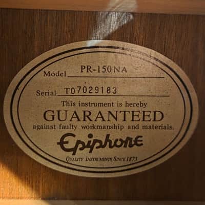 Epiphone PR-150 Dreadnought Acoustic Natural image 6