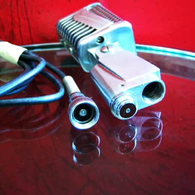 Vintage 1960's Claricon 38-503 dynamic microphone High Z Satin Chrome w cable image 11