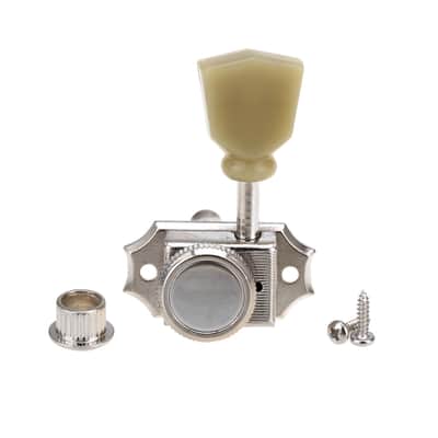 Brio 3 x 3 Pro Vintage Hybrid Style Keystone Button Nickel- Green Button image 2