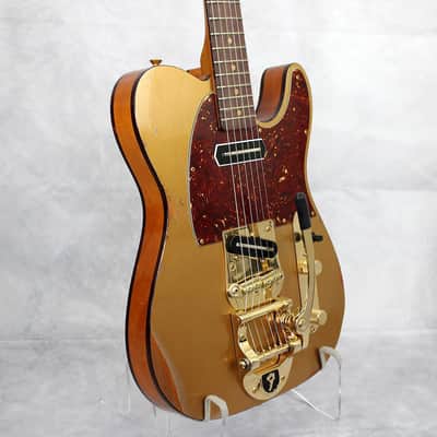 Fender Custom Shop Limited Edition Bow Tie Telecaster 2026 Aged Firemist Gold image 6