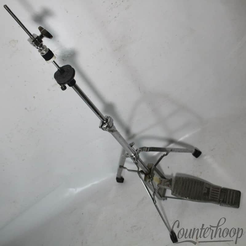 *Pearl Hi-Hat Cymbal Stand Chrome Single-Brace Tripod Foot Pedal +Clutch Vintage image 1