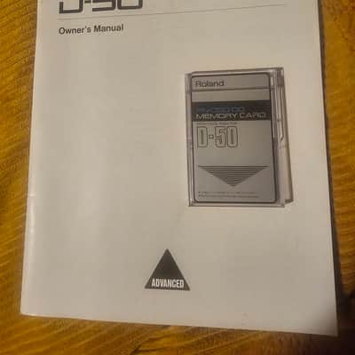Roland D-50 Accessory : Manual and Card Only