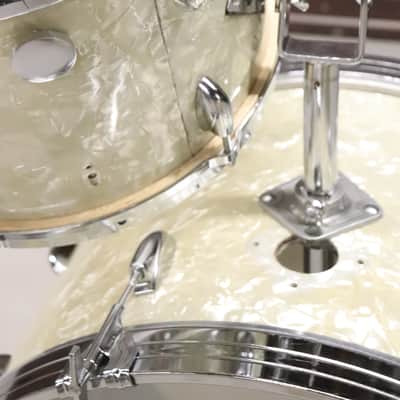 Gretsch Round Badge White Pearl 3pc Drum Kit Set Vintage 1960's image 15