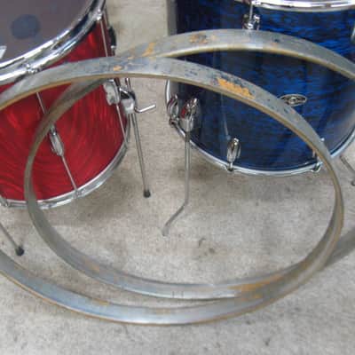 Slingerland/Ludwig?? 2 - 25 1/2" maple bass drum hoops 1920's silver/refin   (321) Bild 4
