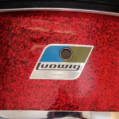Ludwig Pioneer Snare Drum – 14" x 5" 1976 - Red Sparkle image 3