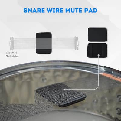 Drum Mute Pads Set – 8 Pc Drum Silencer Pads For Quiet Practice – Includes Practice Pads for 8"/10"/12"/13"/14"/16", 1 Bass Mute, 1 Snare Wire Mute image 2