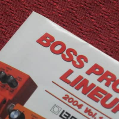 very clean Boss Product Lineup 2004 Vol.1 (fold open product catalog - fully open it is 14 inches L x 10 inches W), printed in Taiwan 2004 image 10