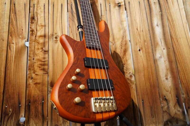 Schecter DIAMOND SERIES Stiletto Studio-5 Honey Satin Left Handed 5-String Electric Bass Guitar 2022 image 1