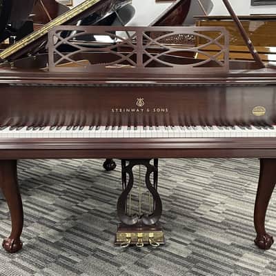 Steinway Model M 5'7" Chippendale Grand Piano 1997 (Restored) - Satin Mahogany image 7