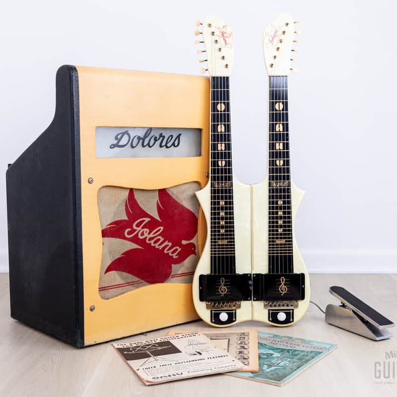 1950 Oahu Lolana double neck steel and 403K bandstamp amplifie…