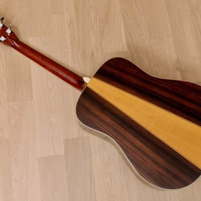 1970s Morris W-50 Vintage Dreadnought Acoustic Guitar, Spruce & Rosewood w/ Case, Japan image 13
