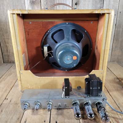 Fender Pro Amp 5D5 Tweed 1954 12AX7 Preamp vs Earlier Octal Preamp - Tweed image 16