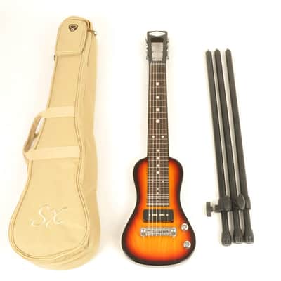 SX Lap 2 Ash 3TS Electric Lap Steel Guitar w/Bag & Stand image 2
