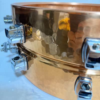 Yamaha Roy Haynes Signature 14x5.5" Hammered Copper Snare Drum image 9