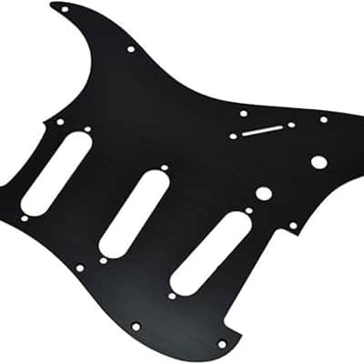 11 Hole Metal Aluminum Anodized Modern Style Pickguard Guitar Pick Guard Scratch Plate for Stratocaster/Strat Black image 1