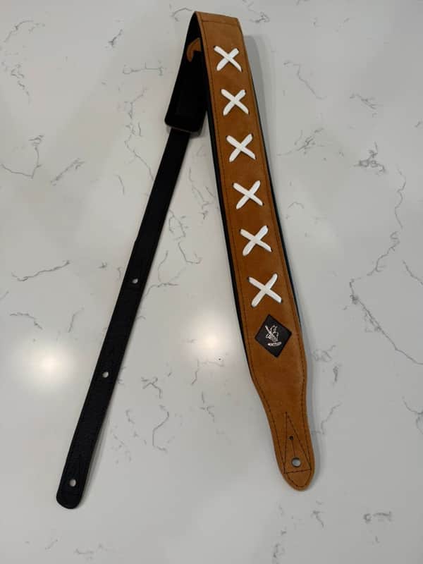 Minotaur Dave X Brown Leather Guitar Strap Handmade in Europe New, David Gilmour image 1