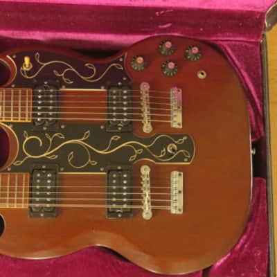 Gibson SG doubleneck 1275 BJ 1973 custom Pickguard 1973 - walnut image 4