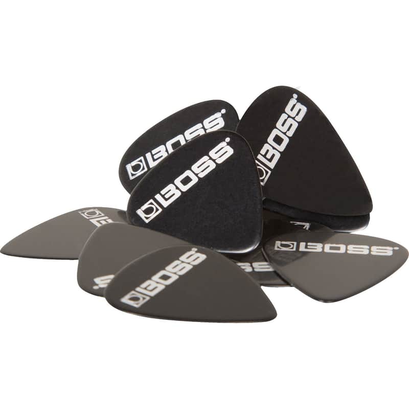 Boss Celluloid Picks 12 Pack Black - Thin image 1