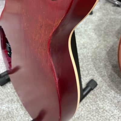 2019 Gibson Les Paul Traditonal Pro V Relic Satin Wine Red image 12