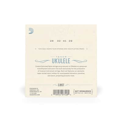 D'Addario - EJ65T - Tenor Ukulele Strings - Pro-Arte Custom Extruded - Clear Nylon (EJ65T) image 2