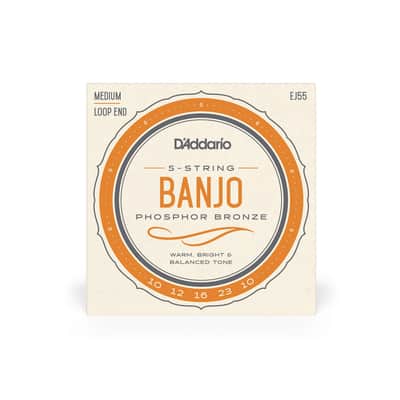 D'Addario EJ55 5-String Banjo Strings, Phosphor Bronze, Medium, 10-23 image 3
