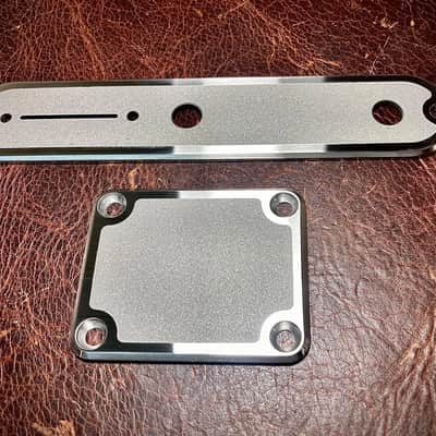 Van Dyke-Harms Telecaster Two-Tone Extra Thick Neck and Control Plate Set w/screws 2024 - Stainless Steel image 1