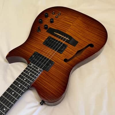Carvin AE-185 Acoustic/Electric "Hybrid" Semi-Hollow Body - Flame Maple - Made in USA - Free Pro Setup image 6