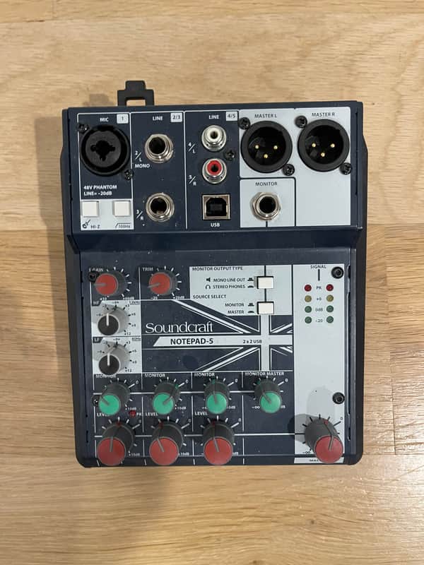Soundcraft Notepad-5 5-Channel Analog Mixer 2010s - Blue image 1