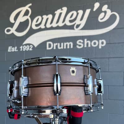 Ludwig LC663 6.5x14" Natural Patina Copper Phonic Snare Drum w/ Video Link image 1
