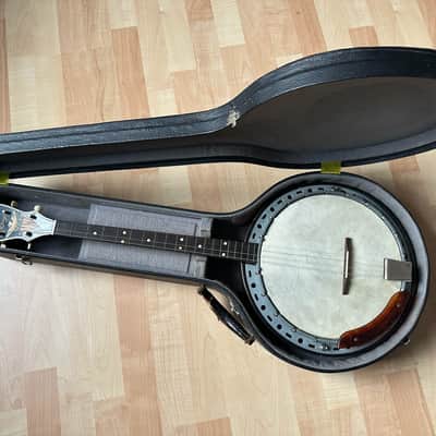 1940's U.S. Kay 4-string Tenor Banjo Patriotic WW2 + Original Case image 2