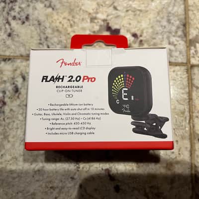 Fender Rechargeable Flash Clip-On Tuner 2020s - Black image 1