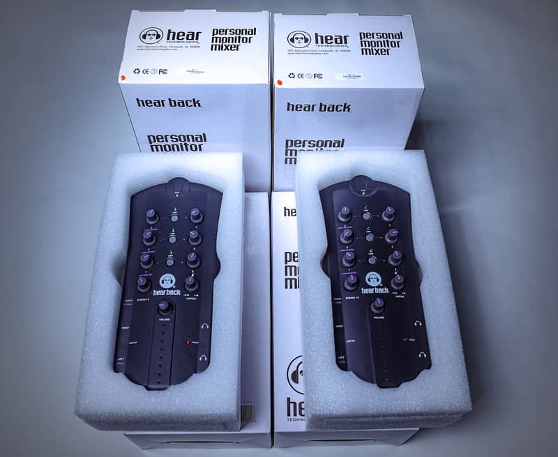 Bundle of 4 Hear Technologies HBM Hear Back Personal Monitor Mixer 2010s - Black image 1