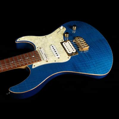 Used Yamaha Pacifica USA-2 Custom Electric Guitar Transparent Blue image 5