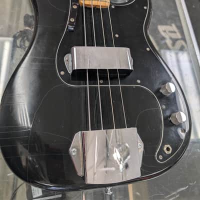 1977 Fender Precision Bass with Maple Fretboard, Black image 3