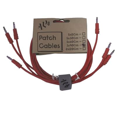 ALM Busy Circuits ALM-PC001x90 Eurorack Patch Cables (3 x 90cm) - Red image 4