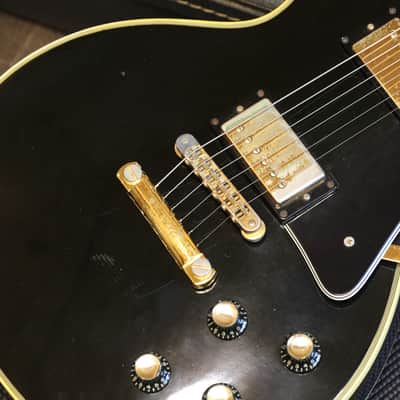 1976 Gibson Les Paul Custom Electric Guitar Black Ebony + OHSC image 5