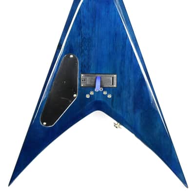 New! 2015 Dean Dave Mustaine VMNT Limited Edition Flying V Guitar - Trans Blue Flame Top! image 3