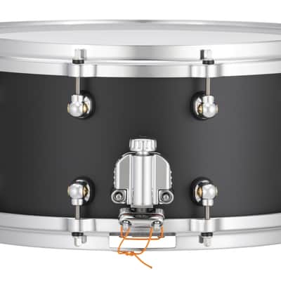 Pearl Reference One 20-PLY 14x6.5" Hybrid Maple/Birch Matte Black Premium Lacquer Snare Drum Mastercast Die-cast Hoops Single Swivel Lugs Glide-lock Strainer | WorldShip | Authorized Dealer image 2