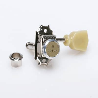 6 Vintage Gotoh SD90 MG-T Locking Magnum Lock Nickel Tuners 3+3 image 1