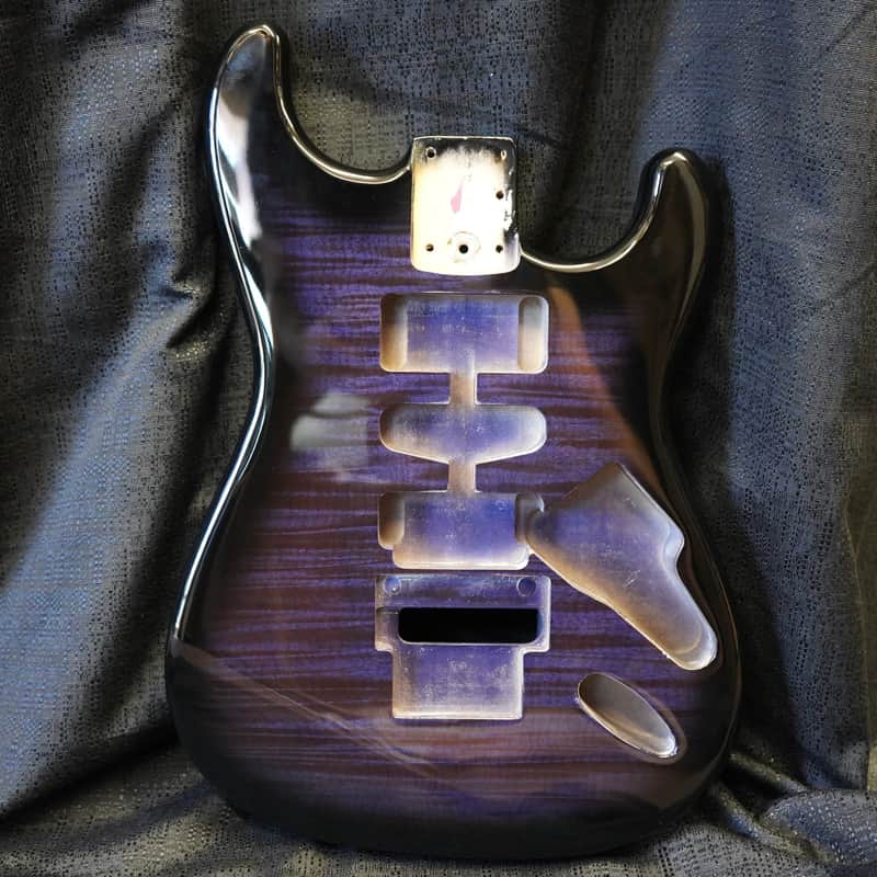 1993 Fender/Japan HRR 60s Purple Foto Flame Guitar Body NOS image 1